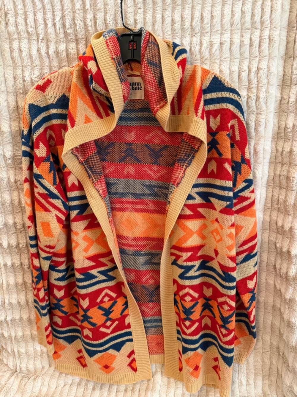 Savanna Jane Multicolor Striped Knit Hooded Cardigan